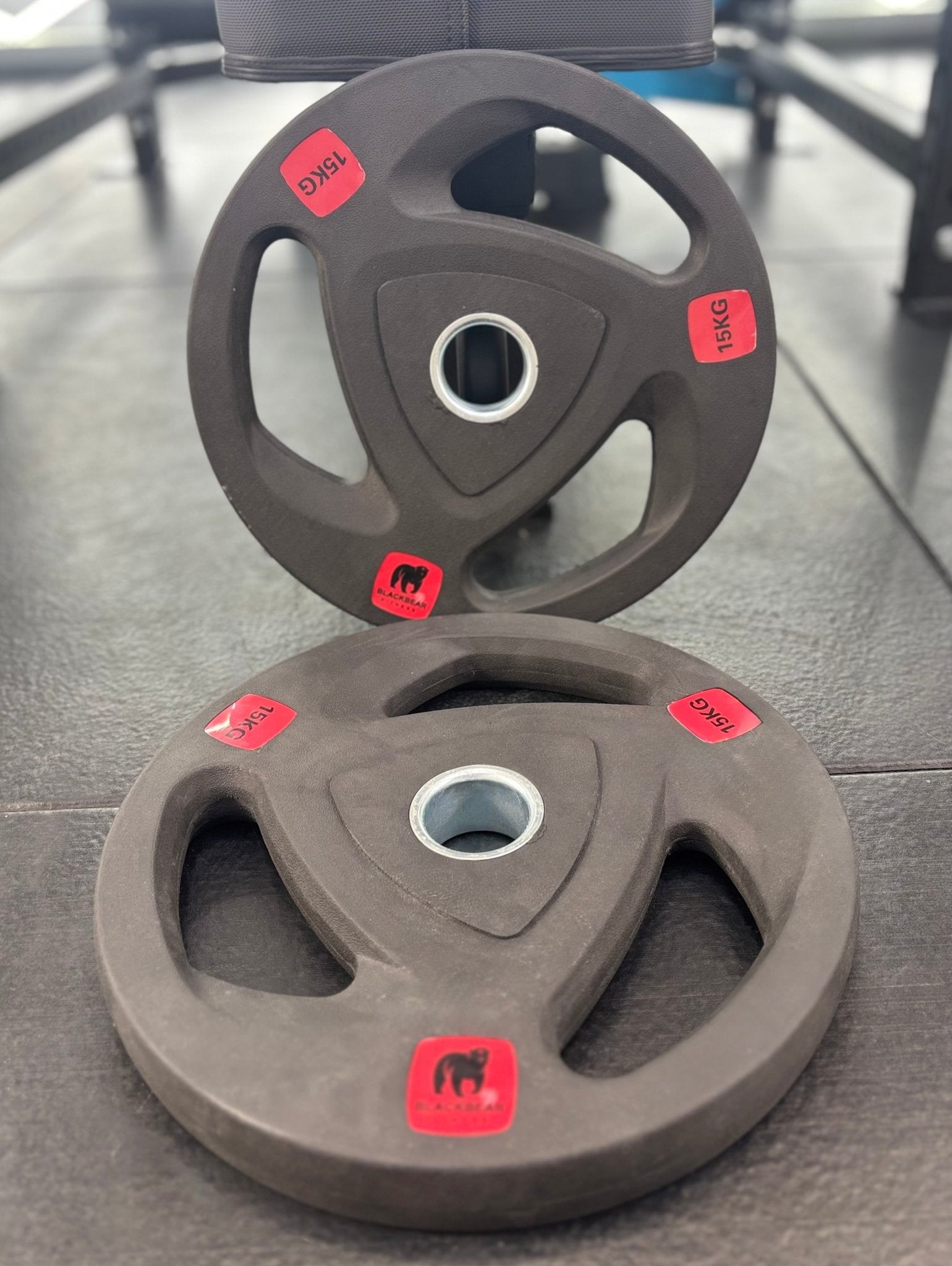 Rubber Tri Grip Weight Plates - BlackBear Fitness